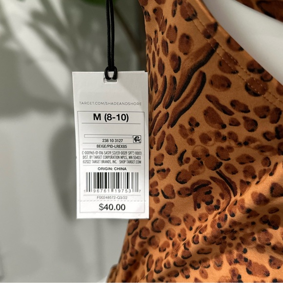 NEW Shade and Shore Women's Side-Tie Plunge One Piece Swimsuit Medium (8-10) - Picture 5 of 9